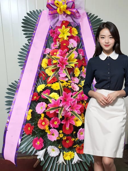 마리아쥬스퀘어 3단화환 기본형