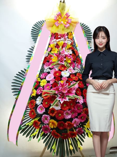 마리아쥬스퀘어 3단화환 고급형